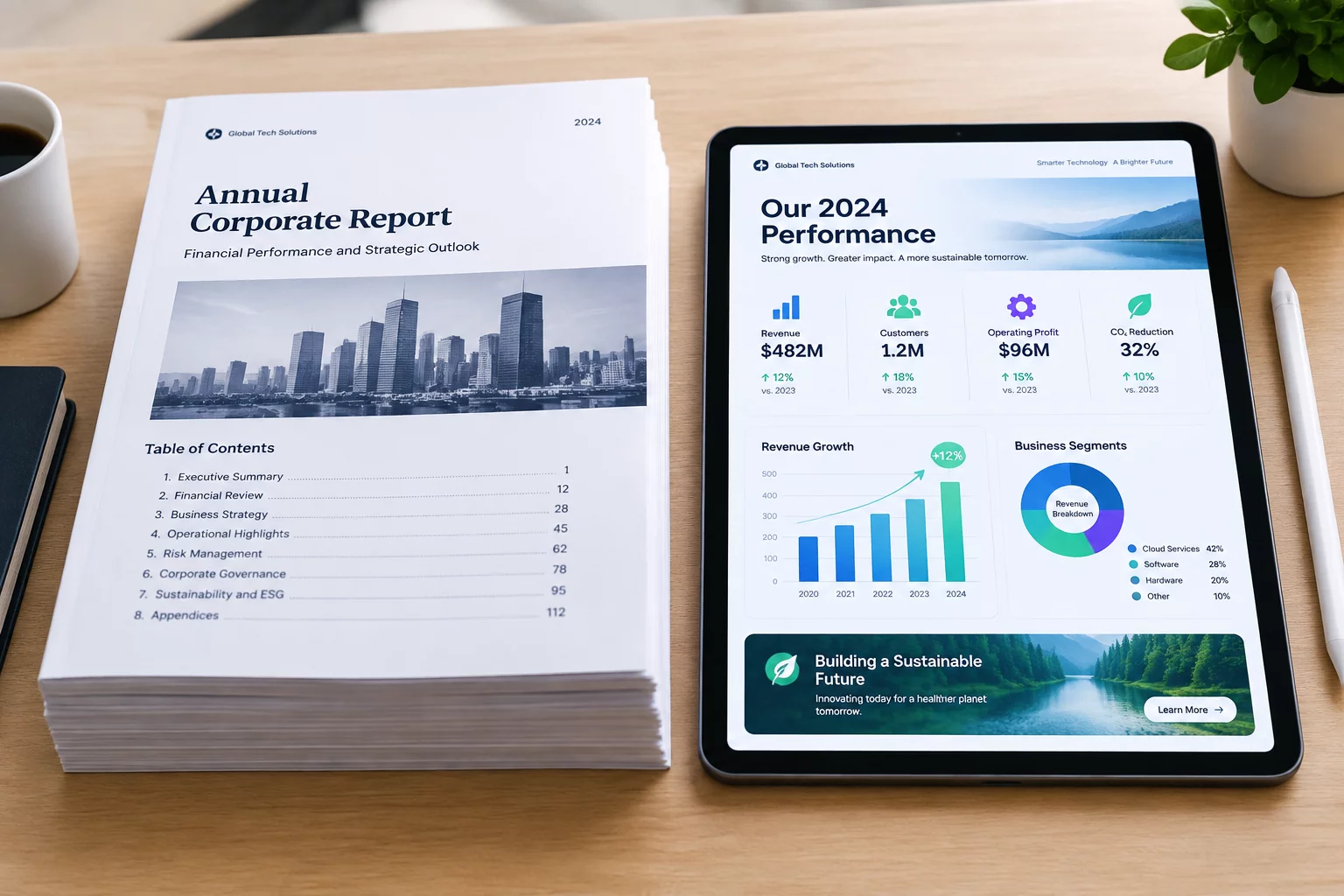 Corporate Report to Infographic